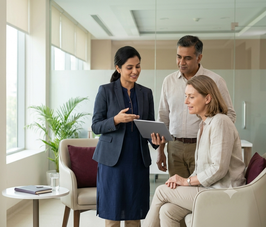 International patient supported by healthcare professionals in Chennai